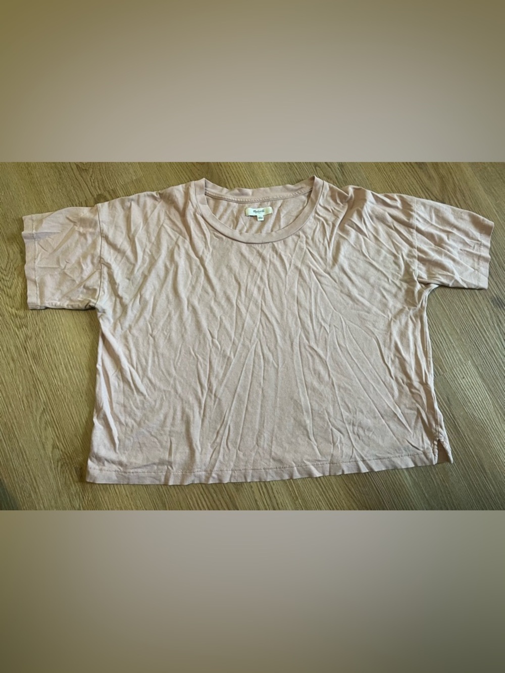 Madewell Blush Crop Tee